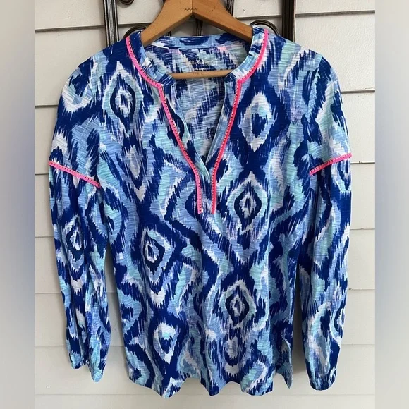 Lilly Pulitzer kalissa knit Tunic Top Boho Coastal Resortwear size XXS - Picture 3 of 7